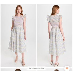NWT English Factory Floral Smocked Midi Dress